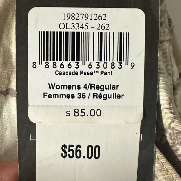 NEW Mountain Hardwear Cascade Pass Pant, Dunes Craig Camo,Women’s Size 4 Regular - Picture 14 of 14
